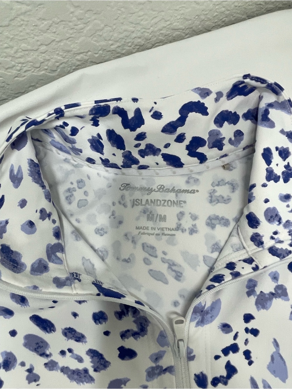Tommy Bahama IslandZone Golf Dress Blue Leopard Print Stretch - Picture 7 of 10